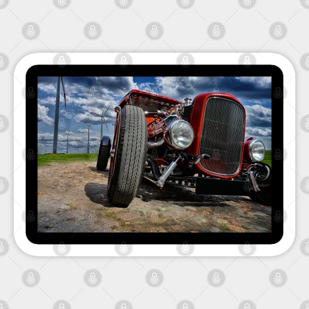 1931 Ford Model A, Hot Rod Sticker by hottehue
